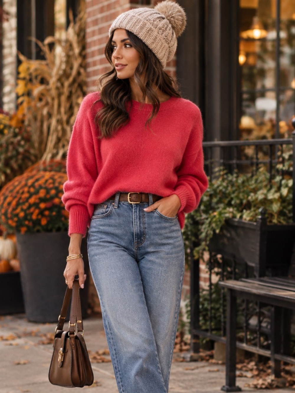 Tyler Boe high end 100 percent cashmere Coral Crewneck Sweater